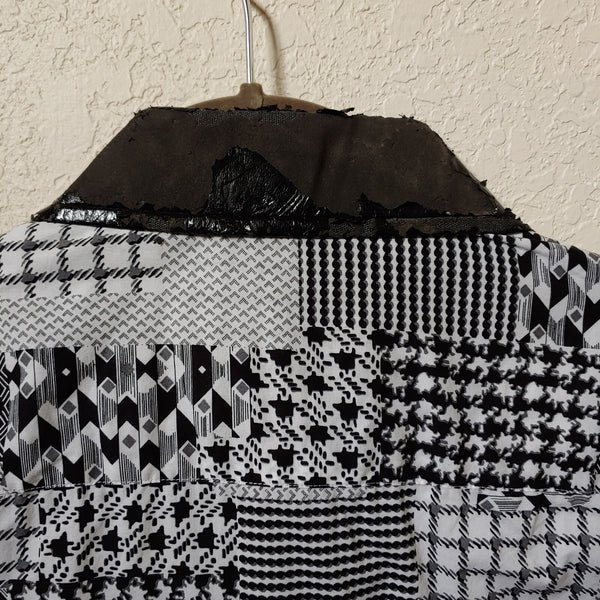 John Lennon | Men's Black and White Patterned Long sleeve Button down  Shirt