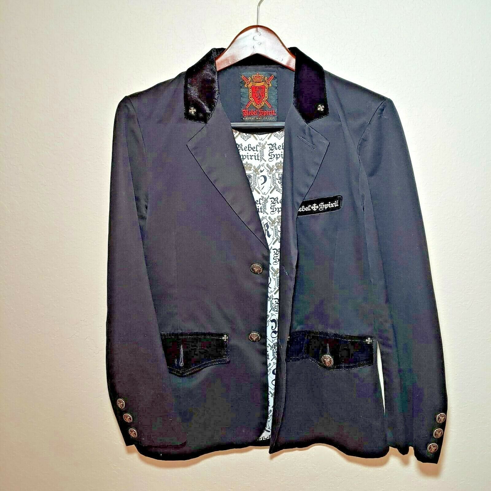 Rebel Spirit - A Royal Way of Life | Black Designer Suit Jacket