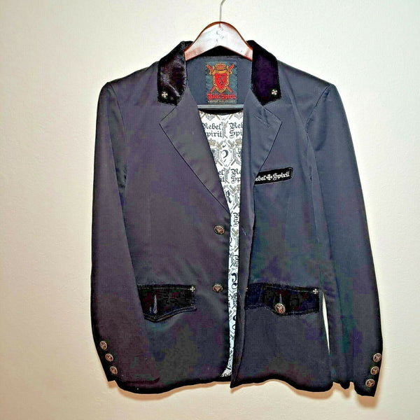 Rebel Spirit - A Royal Way of Life | Black Designer Suit Jacket