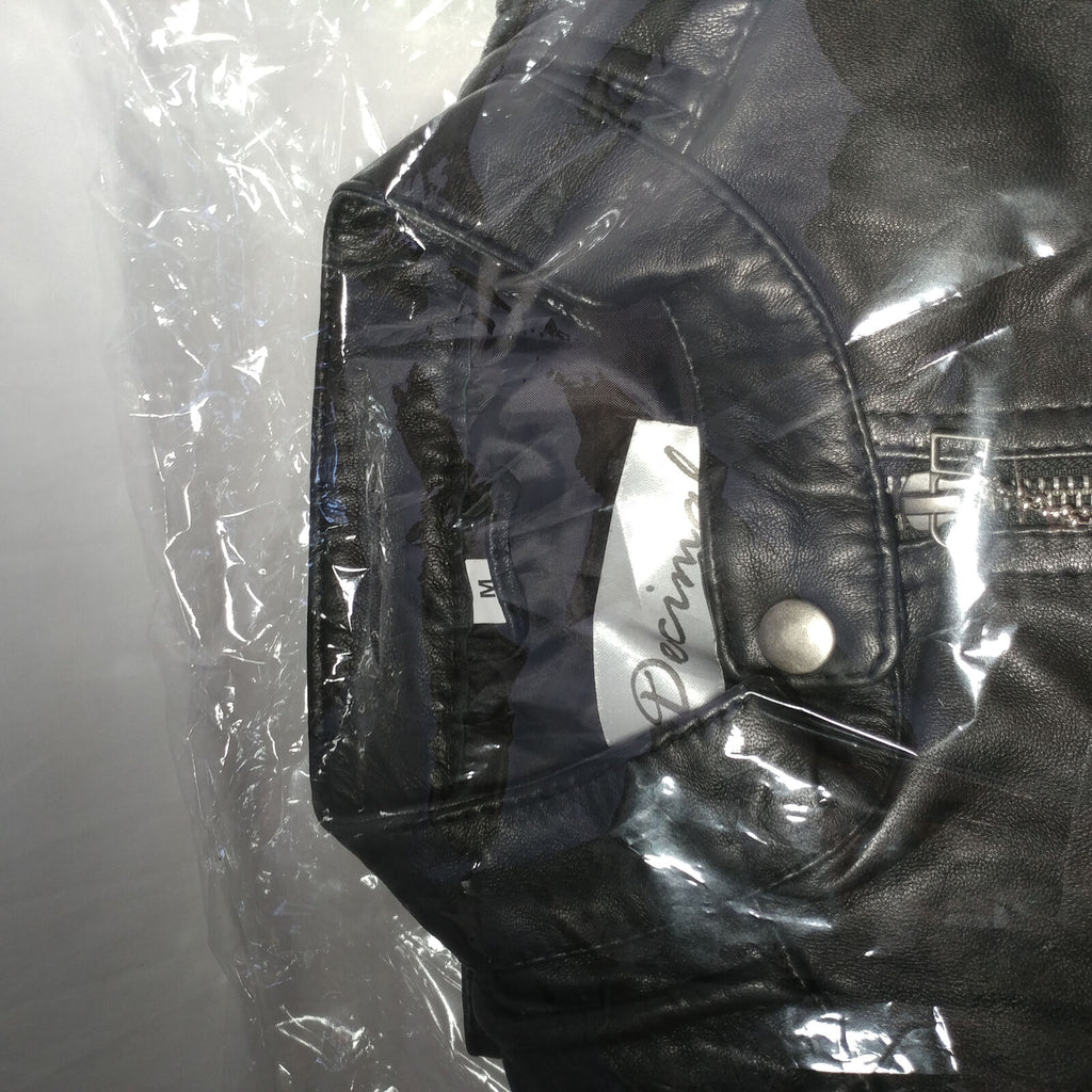 Decimal | Men's Black Leather Jacket | Size: Medium | Style: B60-L | NEW