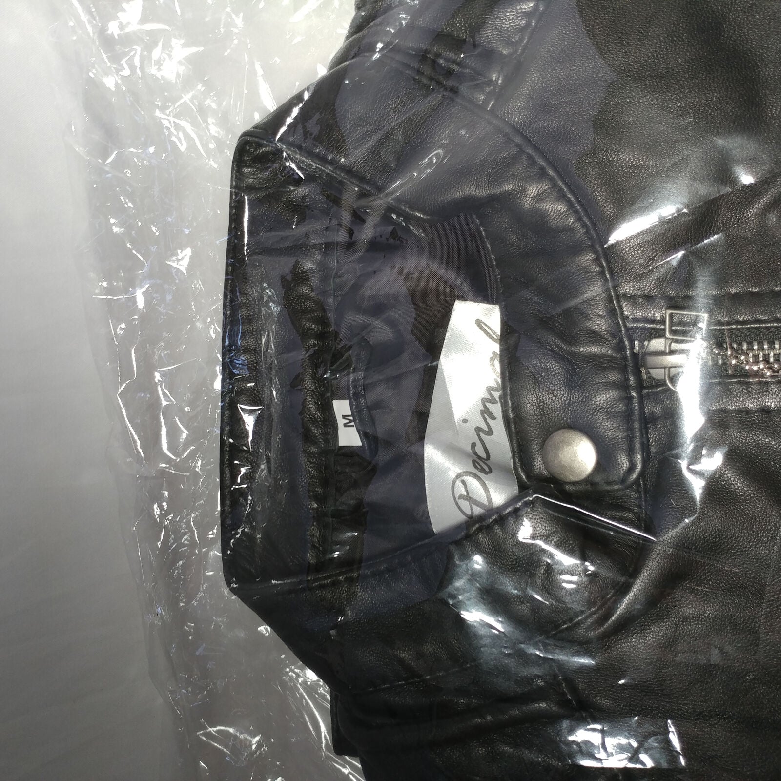 Decimal | Men's Black Leather Jacket | Size: Medium | Style: B60-L | NEW
