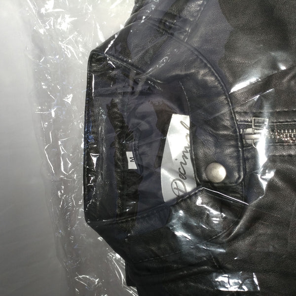 Decimal | Men's Black Leather Jacket | Size: Medium | Style: B60-L | NEW