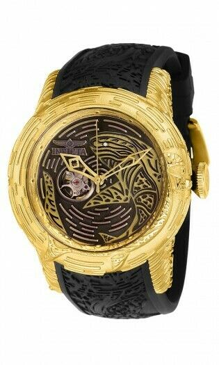 INVICTA S1 RALLY MENS AUTOMATIC 50.5MM GOLD CASE BLACK DIAL - MODEL 26427