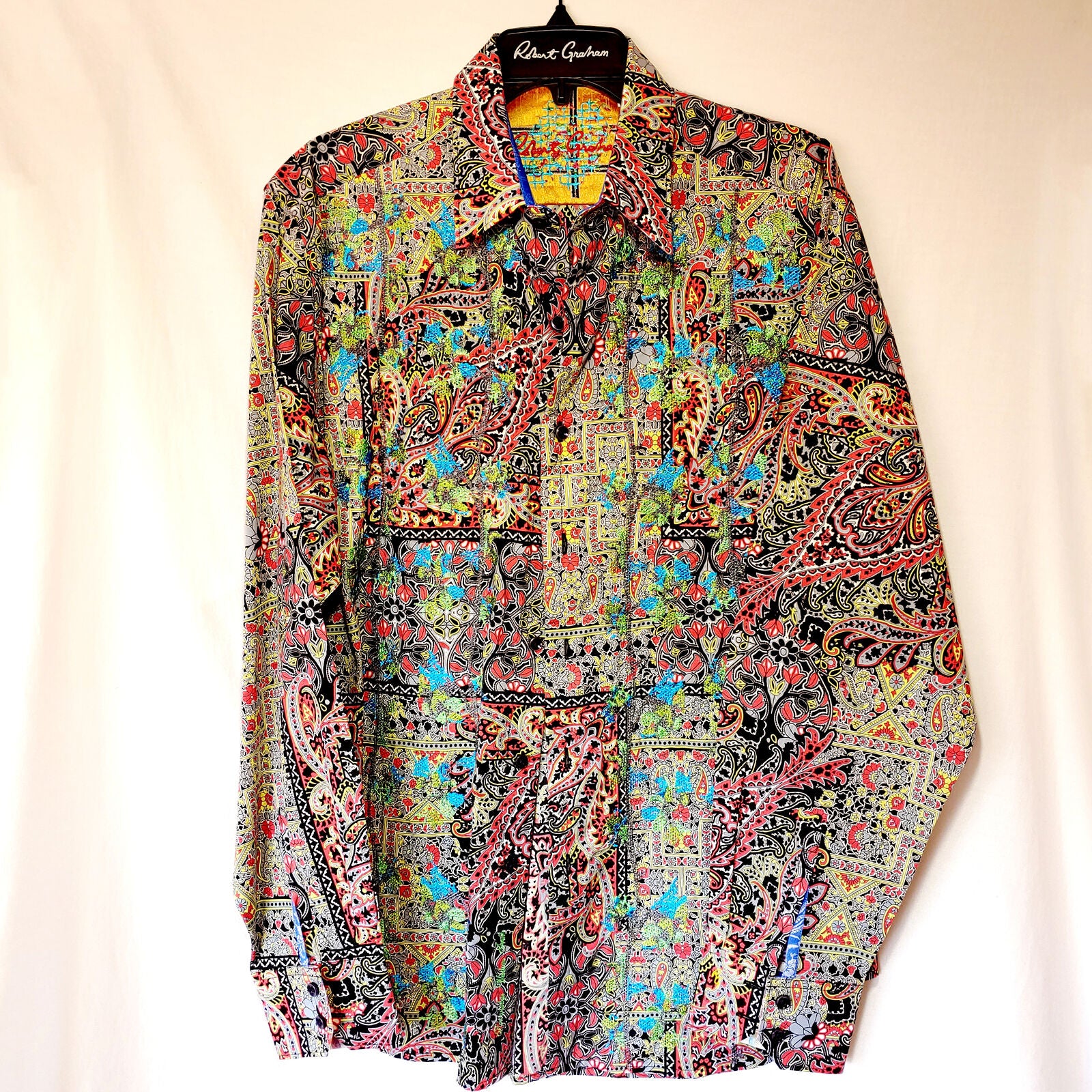 Robert Graham - Colorful Long Sleeve - Men's Medium Button Down Classic Fit