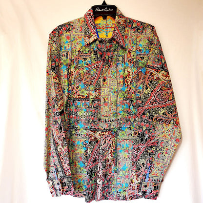 Robert Graham - Colorful Long Sleeve - Men's Medium Button Down Classic Fit