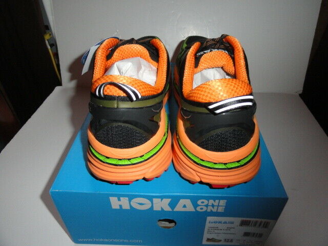 Hoka One One Mens Stinson 3 ATR Shoes 1008326 Bright Green / Persimmon 12.5