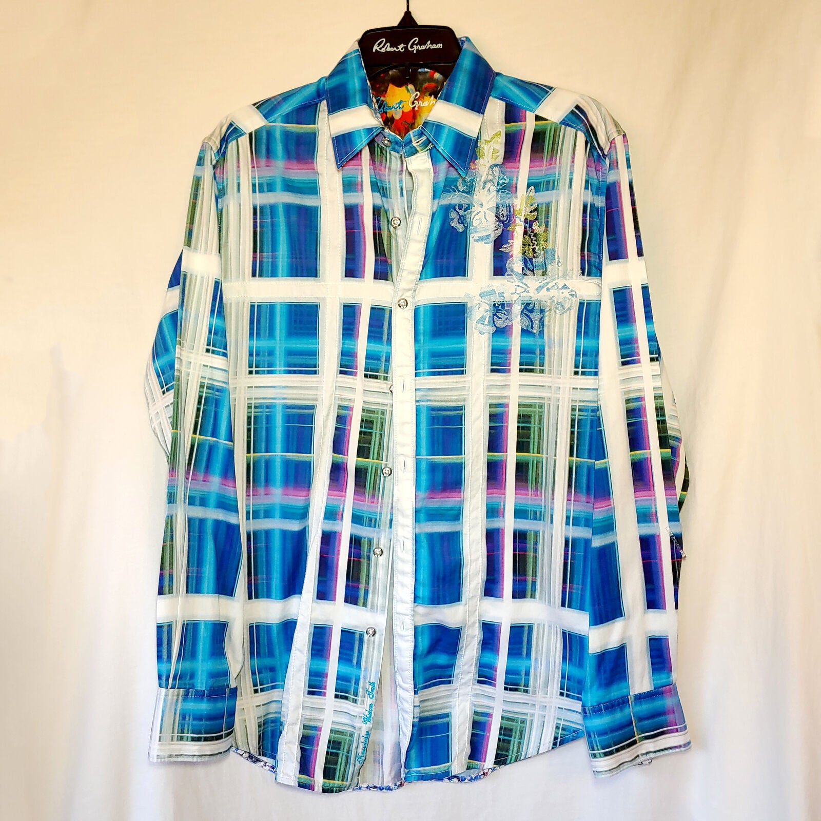 Robert Graham - Colorful Long Sleeve - Men's Medium Button Down Classic Fit