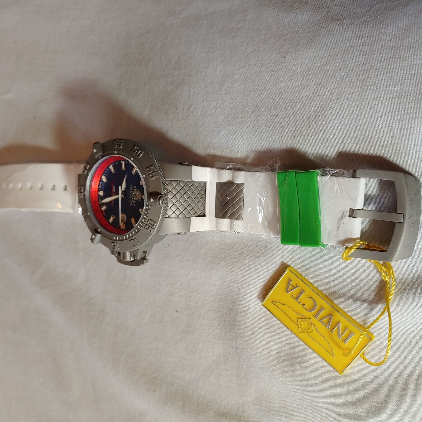 INVICTA SUBAQUA NOMA III MENS QUARTZ 50MM BLUE, RED CASE STAINLESS STEEL DIAL
