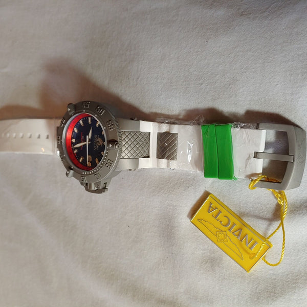 INVICTA SUBAQUA NOMA III MENS QUARTZ 50MM BLUE, RED CASE STAINLESS STEEL DIAL