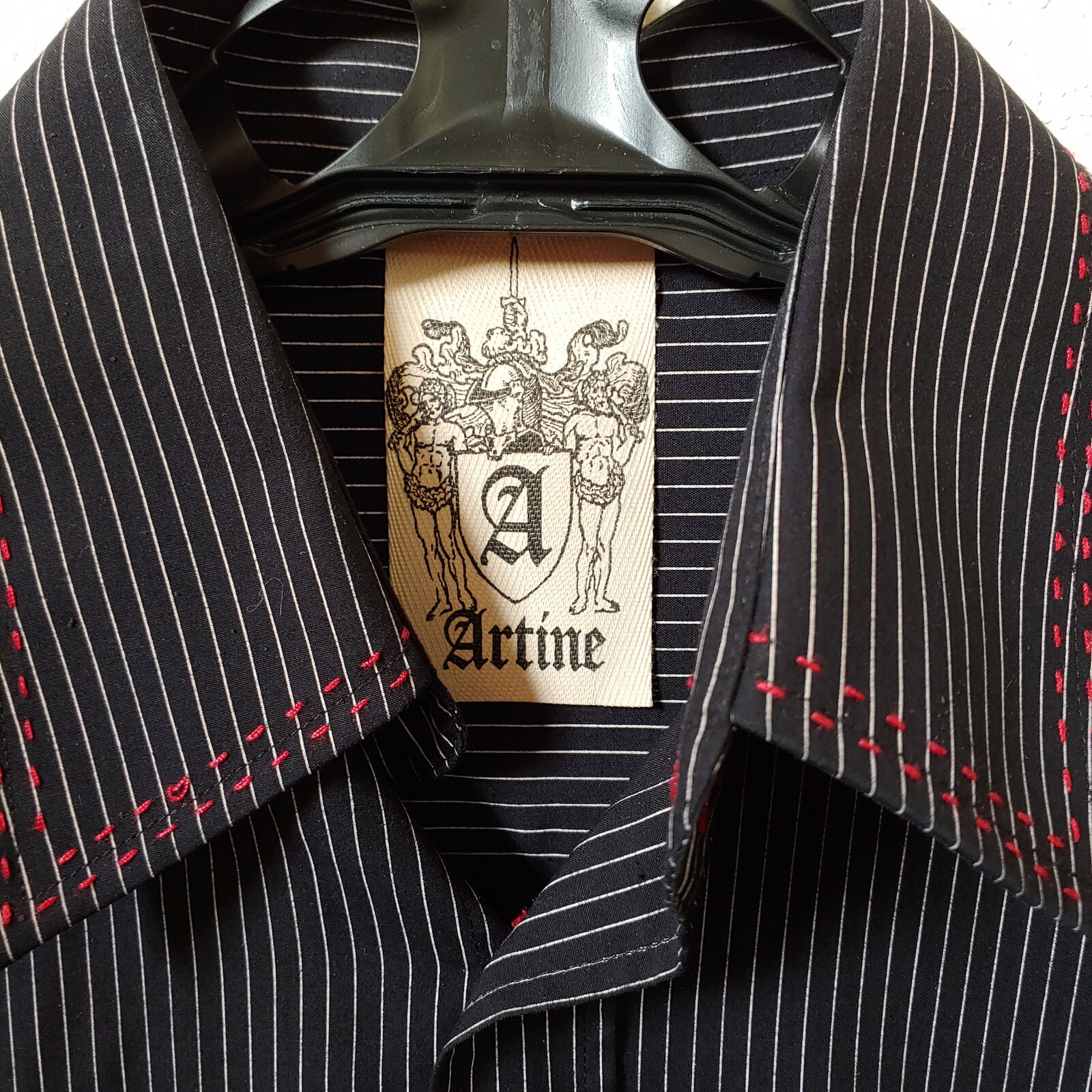 Artine | Men's Black Long sleeve Button down Casual Shirt