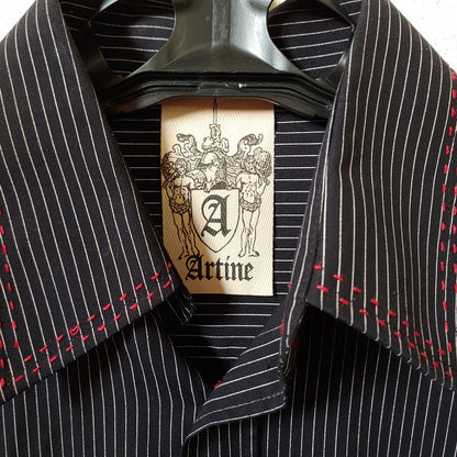 Artine | Men's Black Long sleeve Button down Casual Shirt
