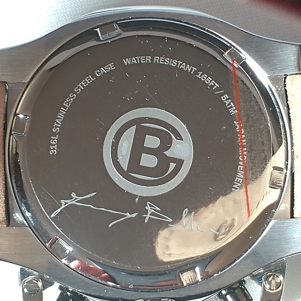 Baldinini | Men's Chronograph Leather Brown/Rose Gold Classy Watch | BD-34