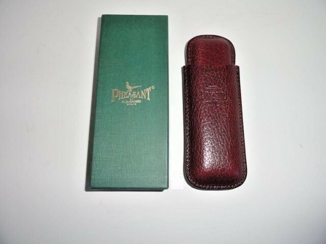 Pheasant Burgandy Leather  Case