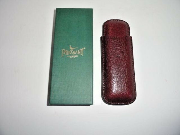 Pheasant Burgandy Leather  Case