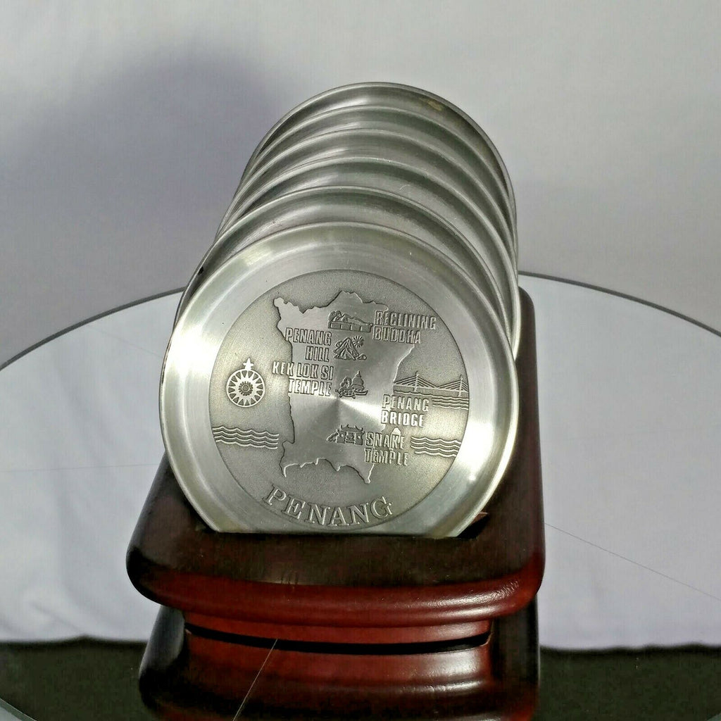 ROYAL SELANGOR PEWTER  COASTER SET of 6