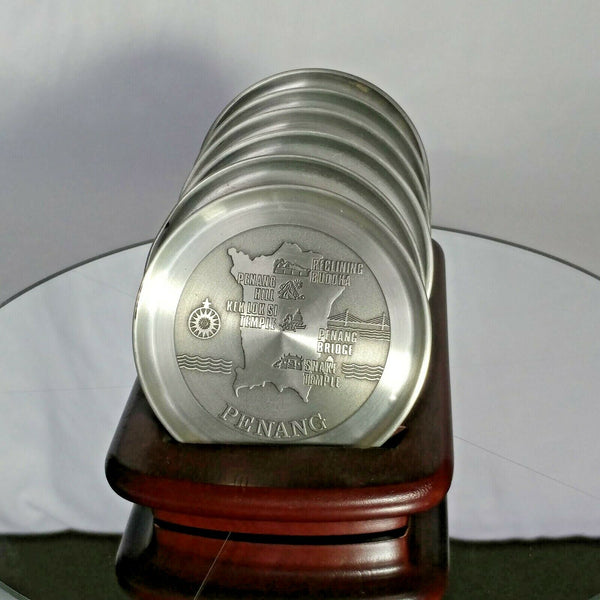 ROYAL SELANGOR PEWTER  COASTER SET of 6