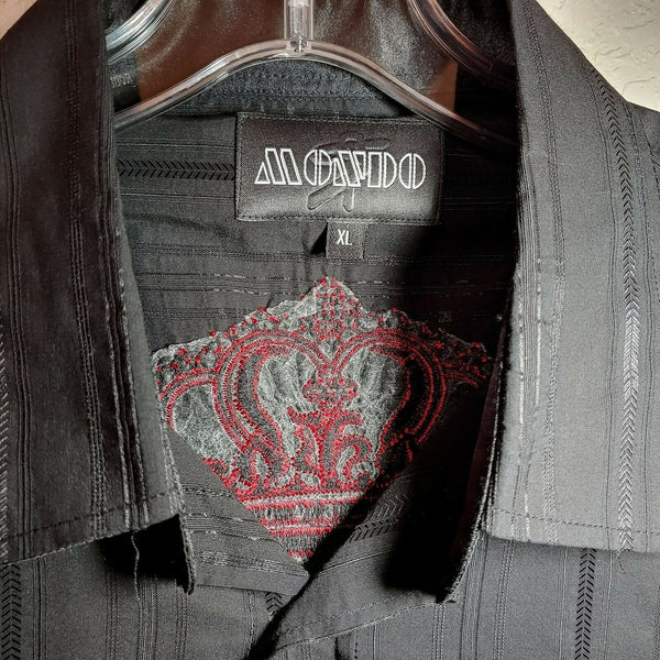 Mondo Black & Red  Men's X-Large Button-Down Long sleeve Shirt