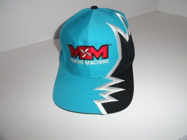 Marine Machine  Teal  jagged edge embroidered baseball cap