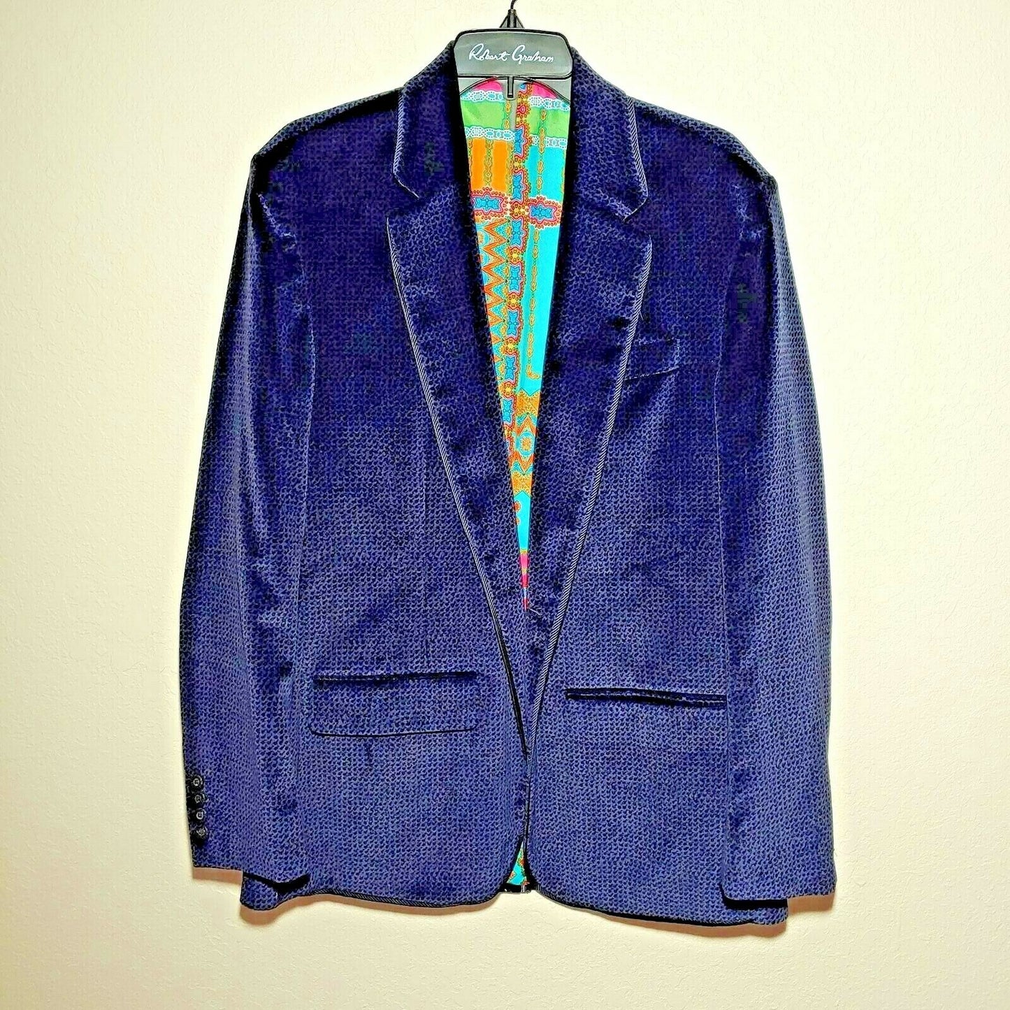 Robert Graham - Classic Fit Sport Coat Suede Jacket - Navy Blue