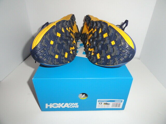 Hoka One Speedcoat 3 Blue & Gold size 13 M