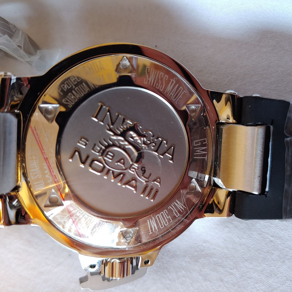 INVICTA SUBAQUA NOMA III MENS QUARTZ 50MM BLACK CASE STAINLESS STEEL DIAL