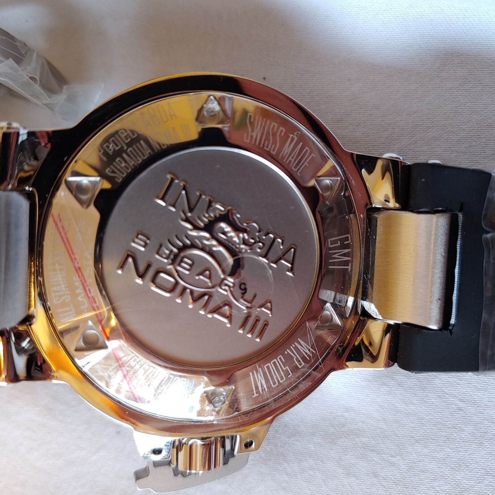 INVICTA SUBAQUA NOMA III MENS QUARTZ 50MM BLACK CASE STAINLESS STEEL DIAL