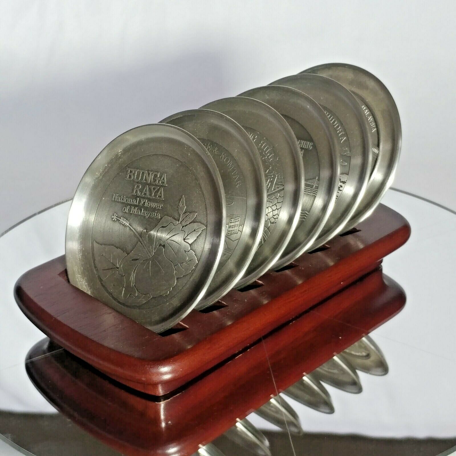 ROYAL SELANGOR PEWTER  COASTER SET of 6