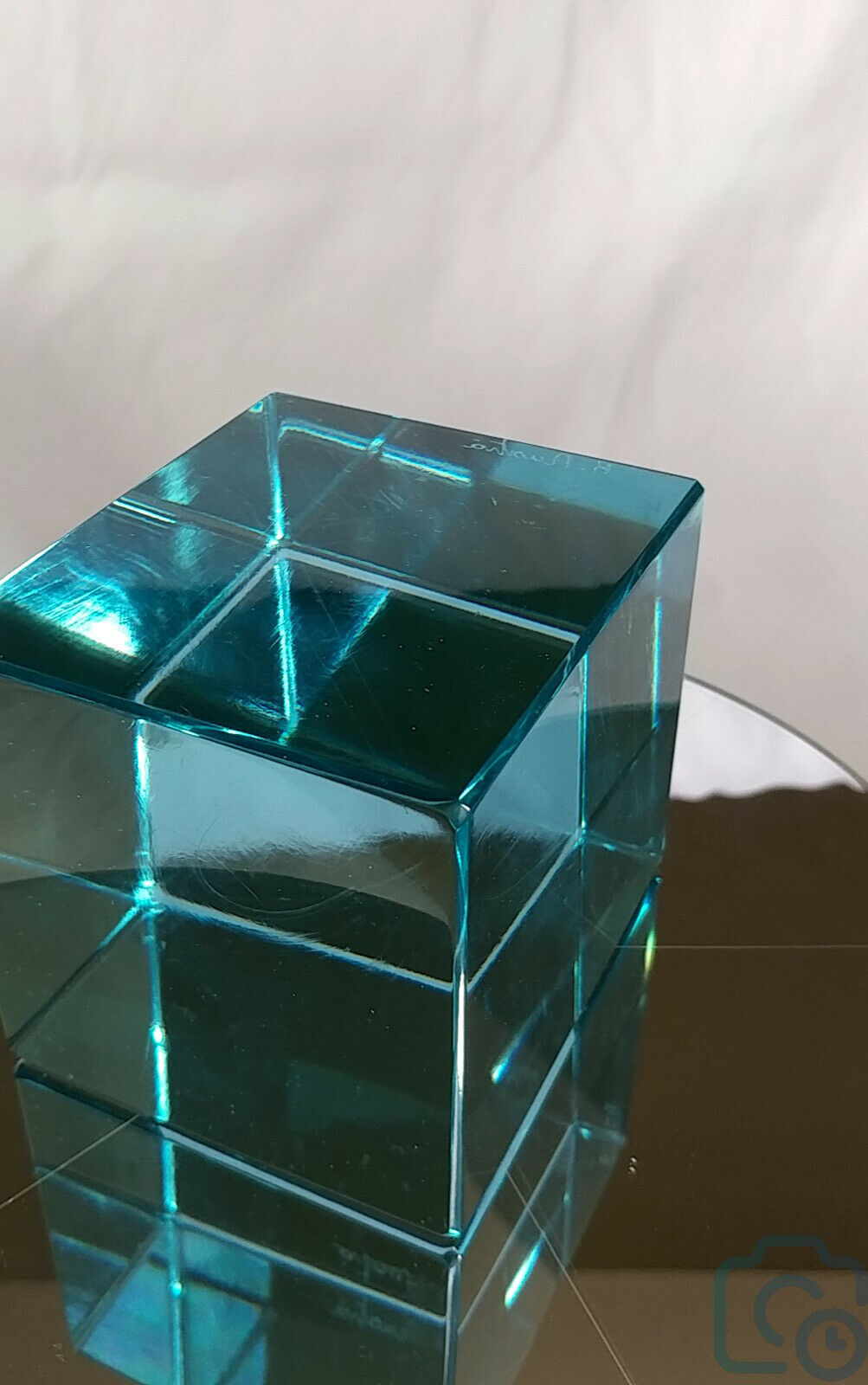 R. Austria Blue Crystall Box Art Sculpture
