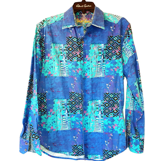 Robert Graham - Colorful Long Sleeve - Men's Large  Button Down Classic Fit