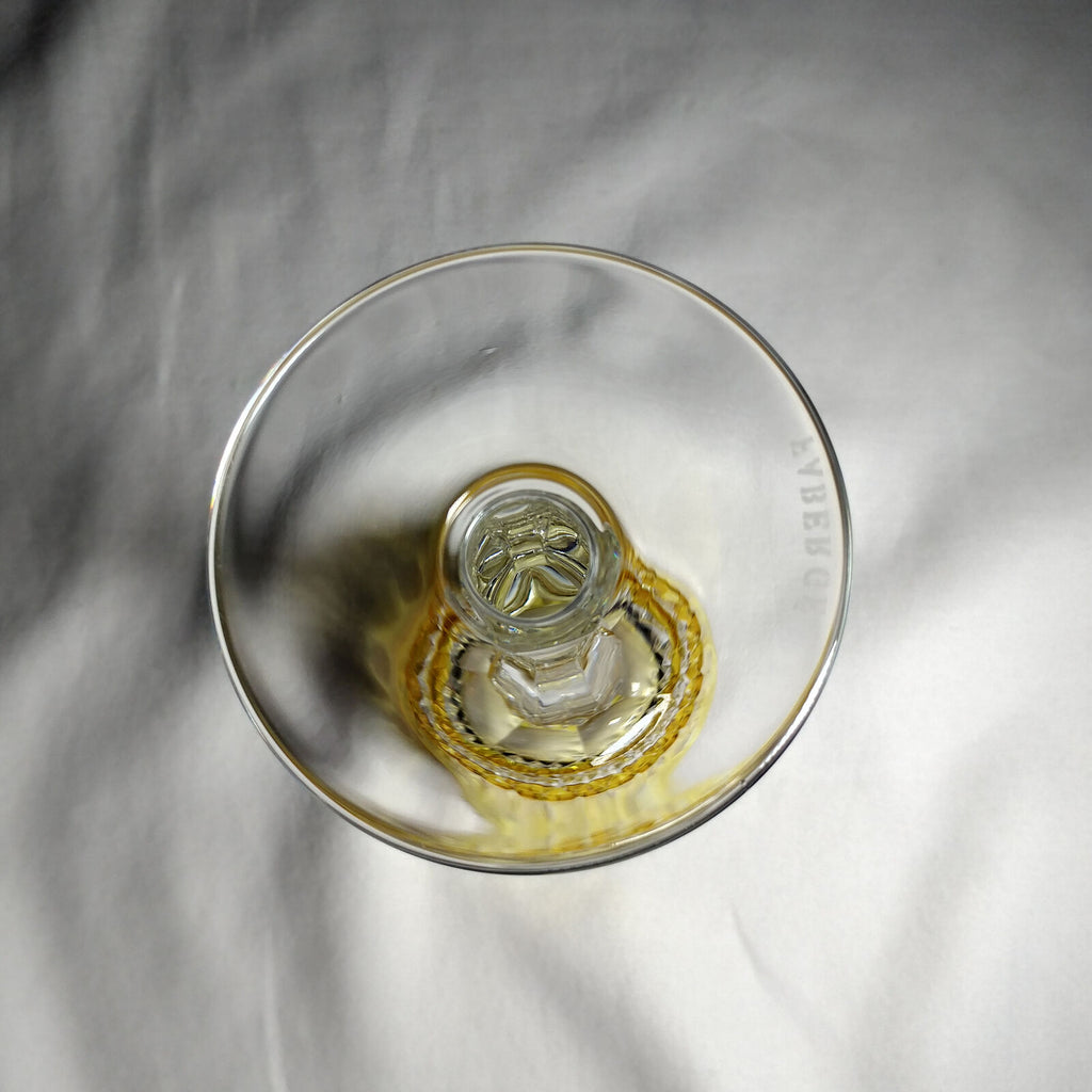 Faberge Xenia Yellow  Cordial Crystal Glass