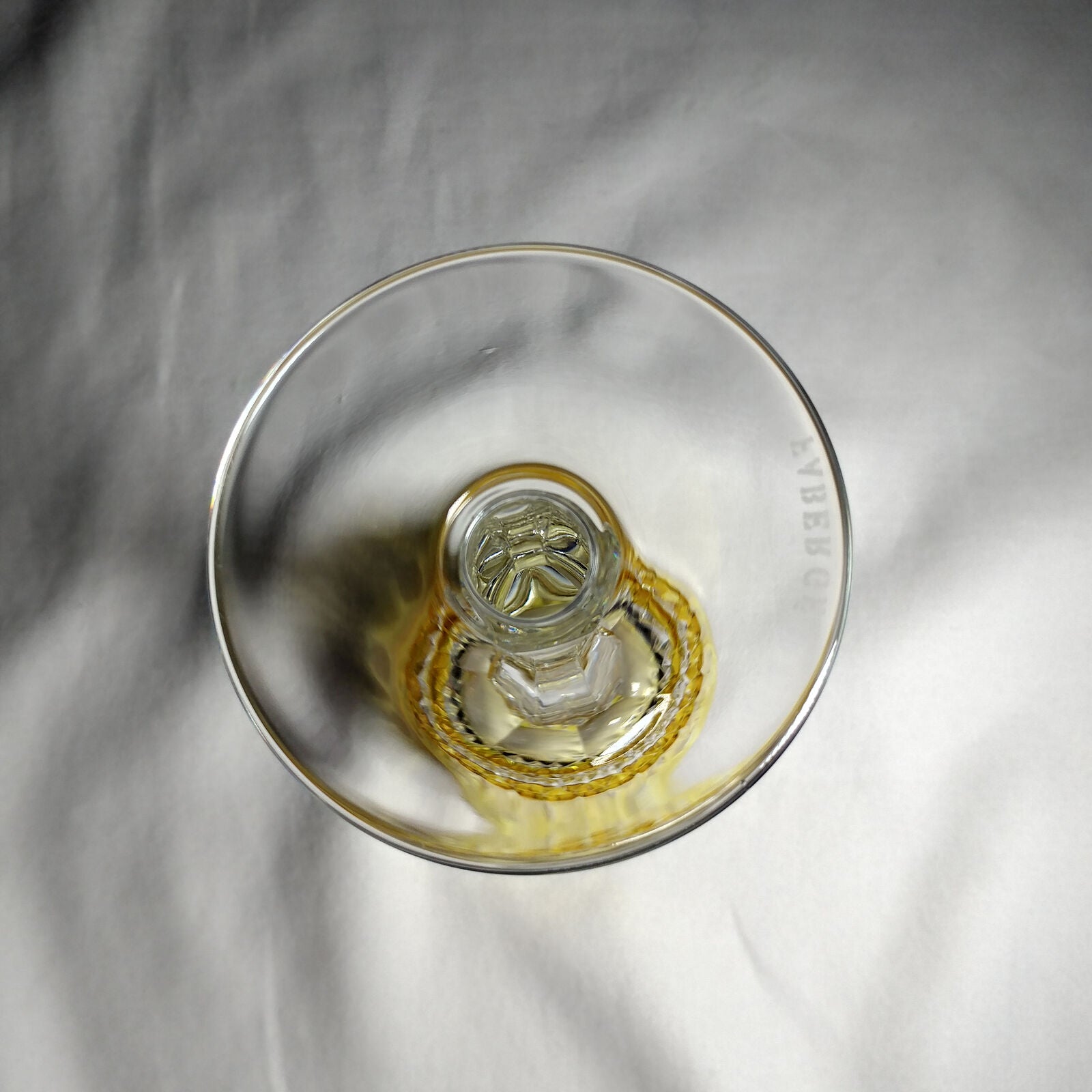 Faberge Xenia Yellow  Cordial Crystal Glass