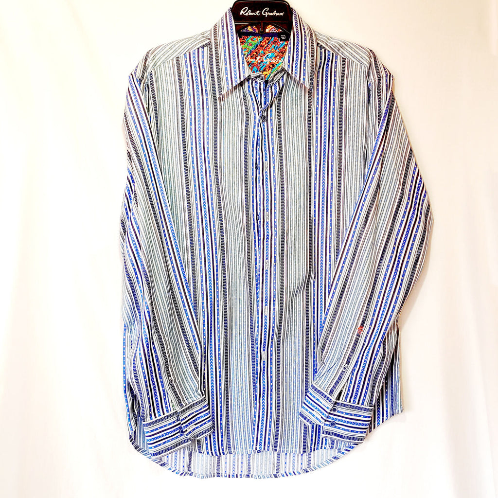 Robert Graham - Colorful Long Sleeve - Men's Medium Button Down Classic Fit
