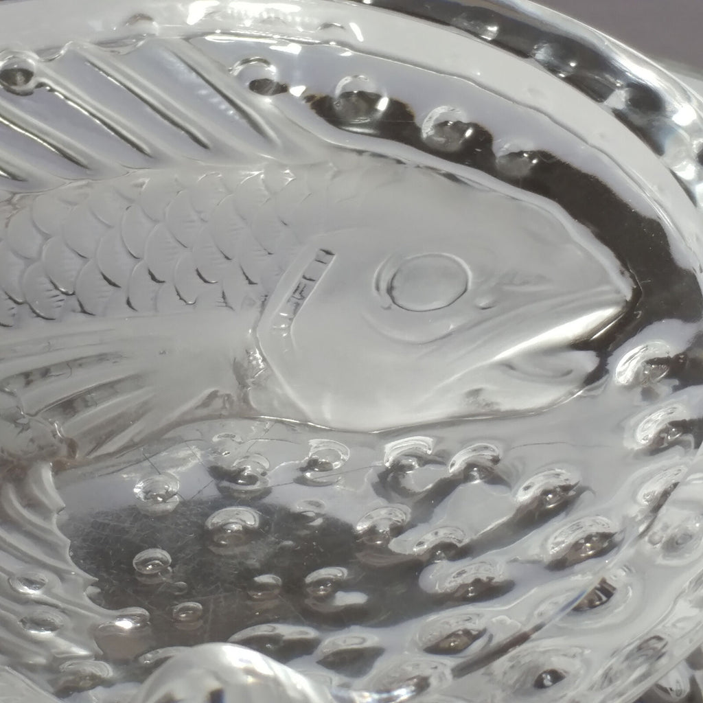 Lalique Concarneau KOI FISH 6” Bowl (Cigar Ashtray) Signed Authentic 6"