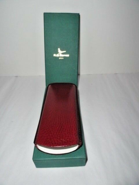 R. D. Gomez Burgundy Leather Glasses Case