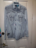 Men's Roar Signature Long  Sleeve Button Up Shirt Size Medium