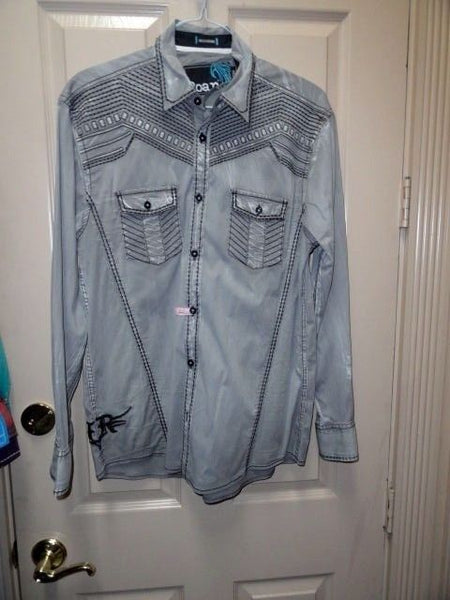 Men's Roar Signature Long  Sleeve Button Up Shirt Size Medium