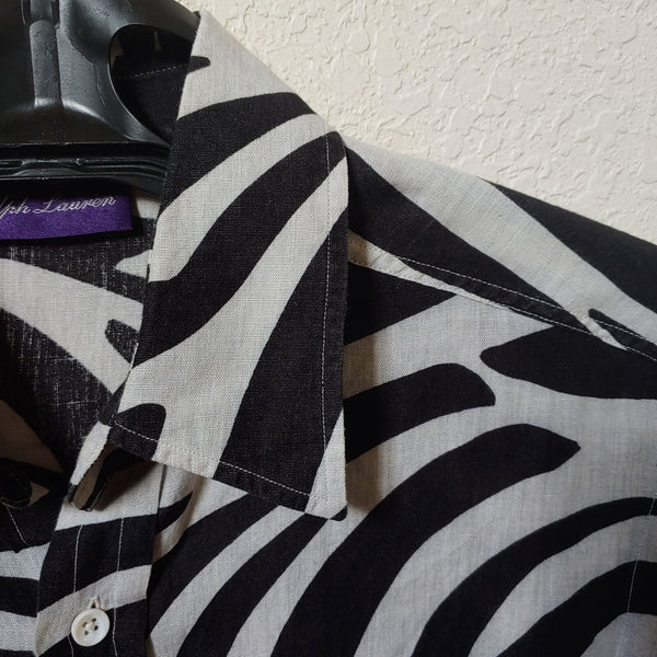 Ralph Lauren | Zebra Print Men's Long sleeve Shirt | Large