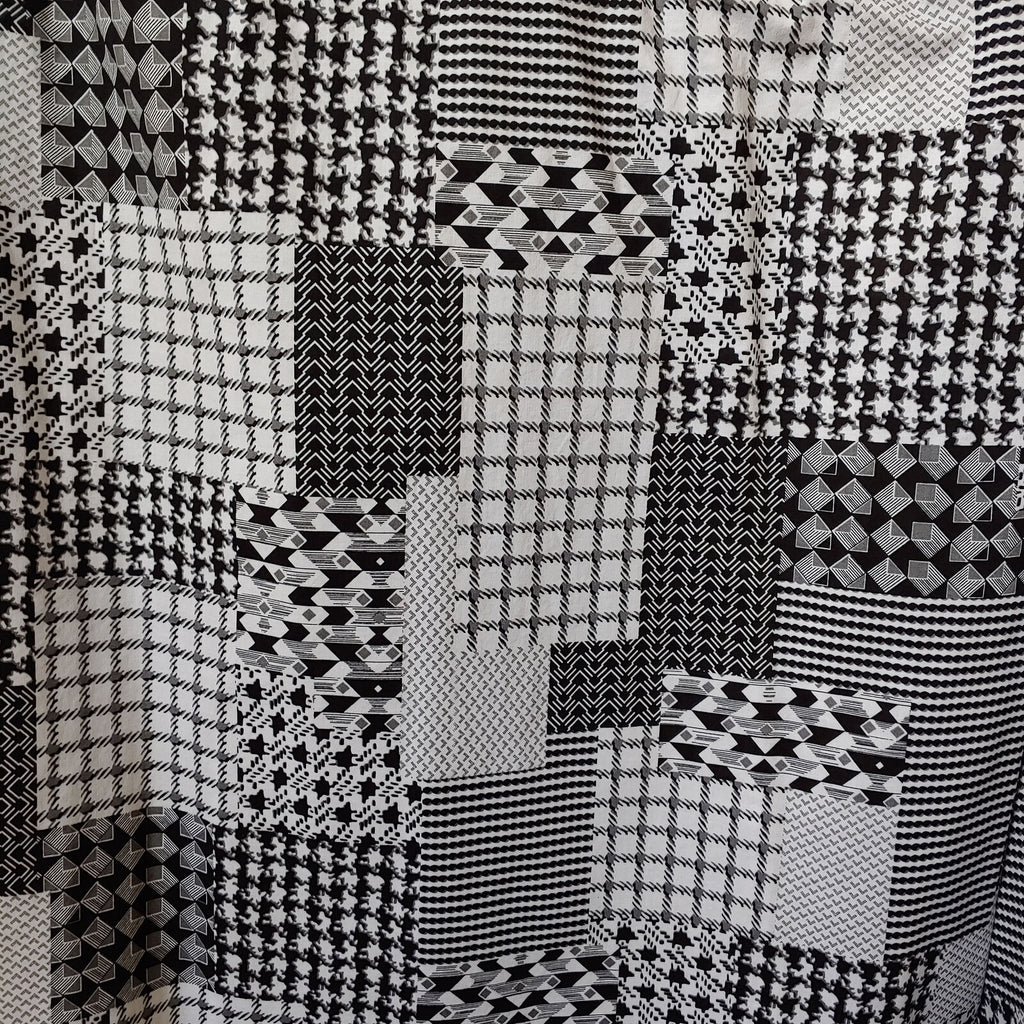 John Lennon | Men's Black and White Patterned Long sleeve Button down  Shirt