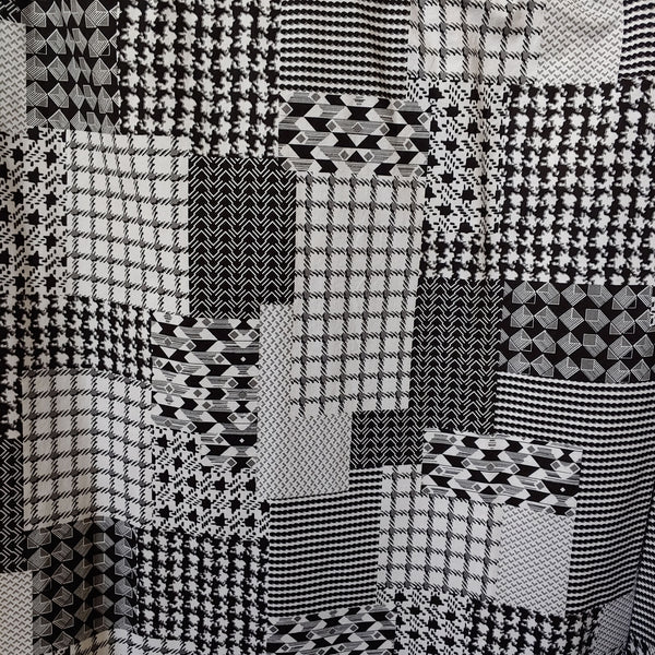 John Lennon | Men's Black and White Patterned Long sleeve Button down  Shirt