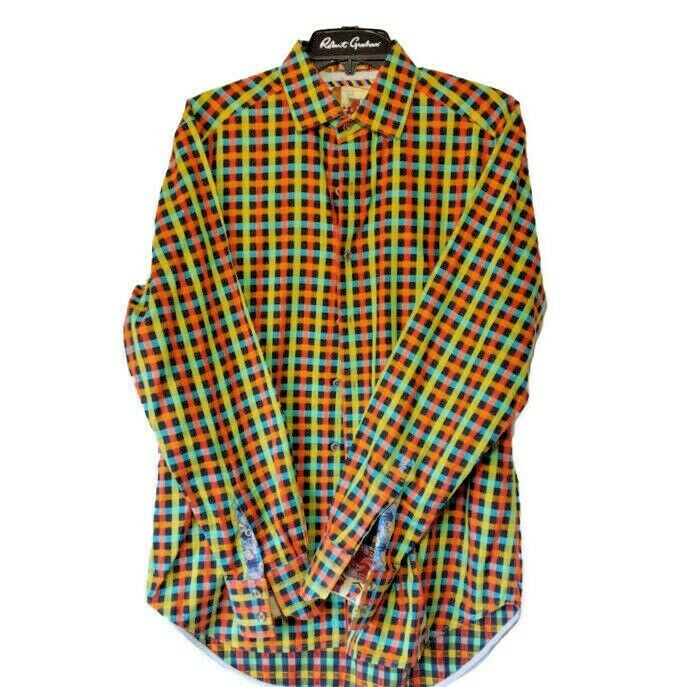 Robert Graham - Colorful Long Sleeve - Men's Medium Button Down Classic Fit