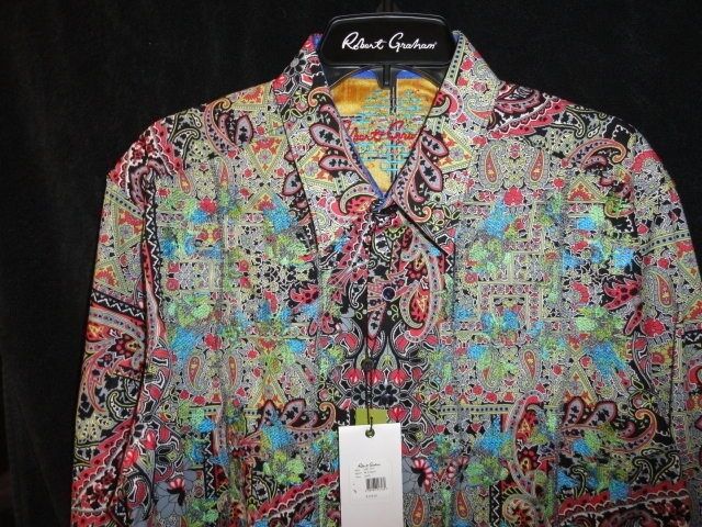 Robert Graham Men's Designer Sport Shirt - Lost City (Classic Fit) Large