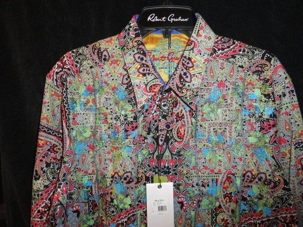 Robert Graham Men's Designer Sport Shirt - Lost City (Classic Fit) Large