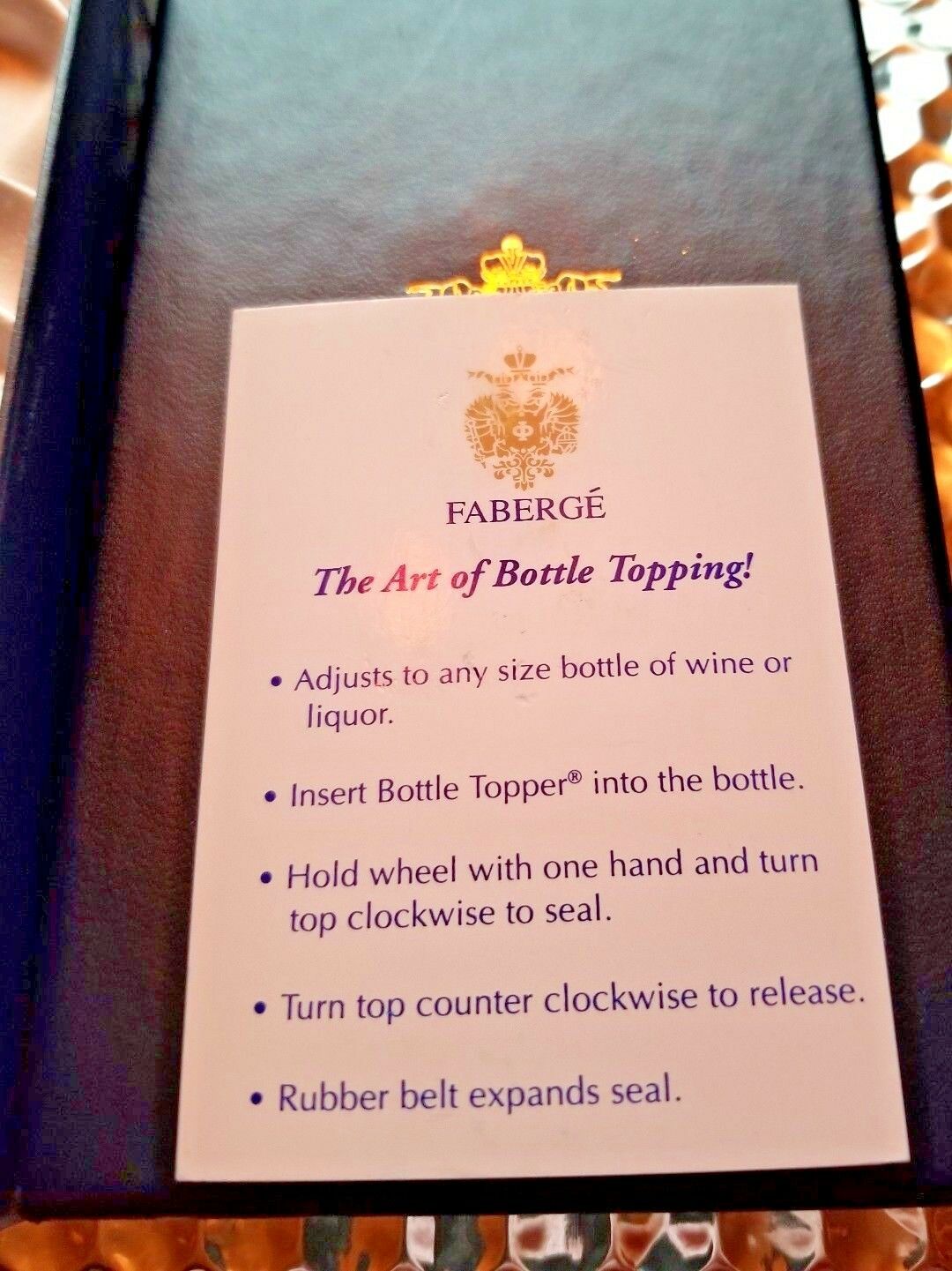 Faberge Red  Coronation  Bottle Stopper