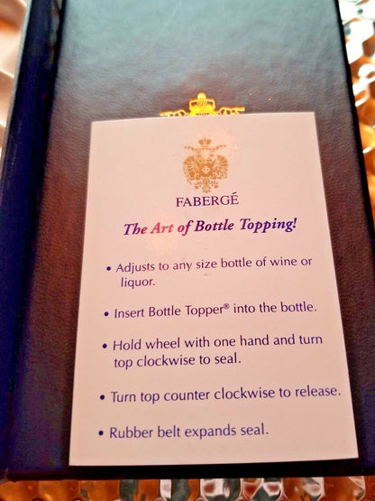 Faberge Red  Coronation  Bottle Stopper