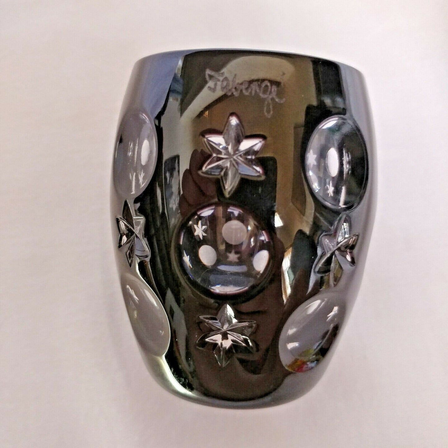 Faberge Black Galaxy Crystal  Shot Glass