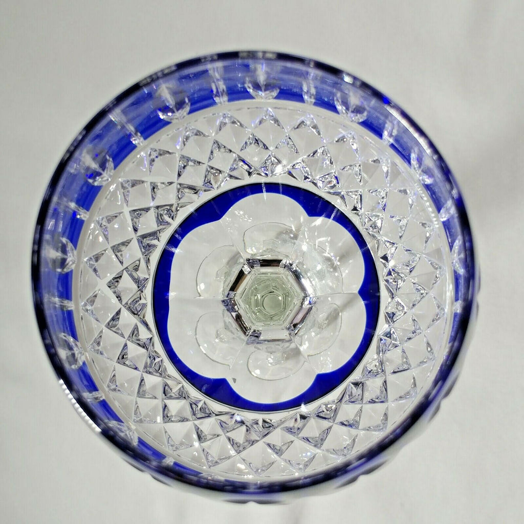 FABERGE  XENIA IMPERIAL COBALT BLUE  CRYSTAL GOBLET | SINGLE