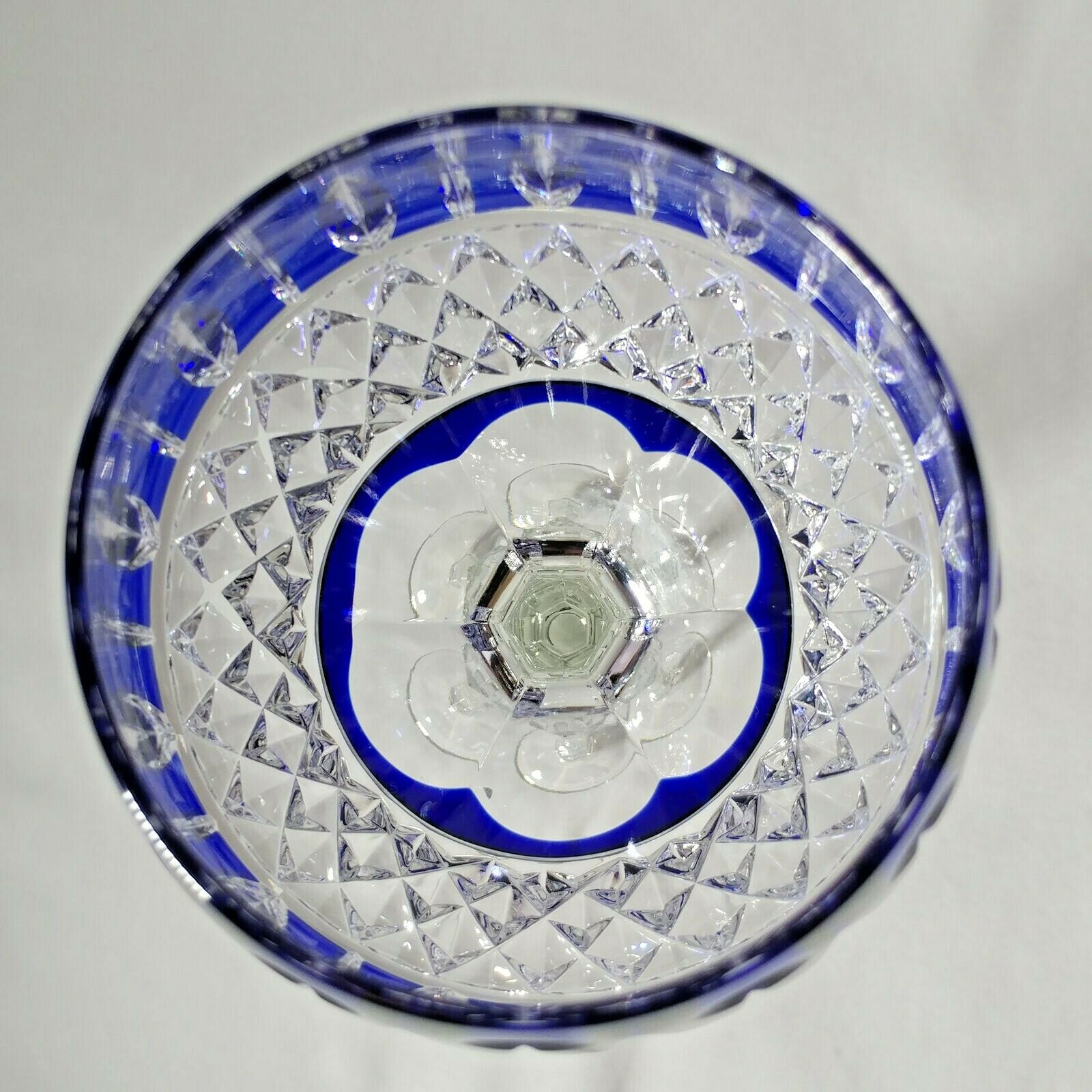FABERGE  XENIA IMPERIAL COBALT BLUE  CRYSTAL GOBLET | SINGLE