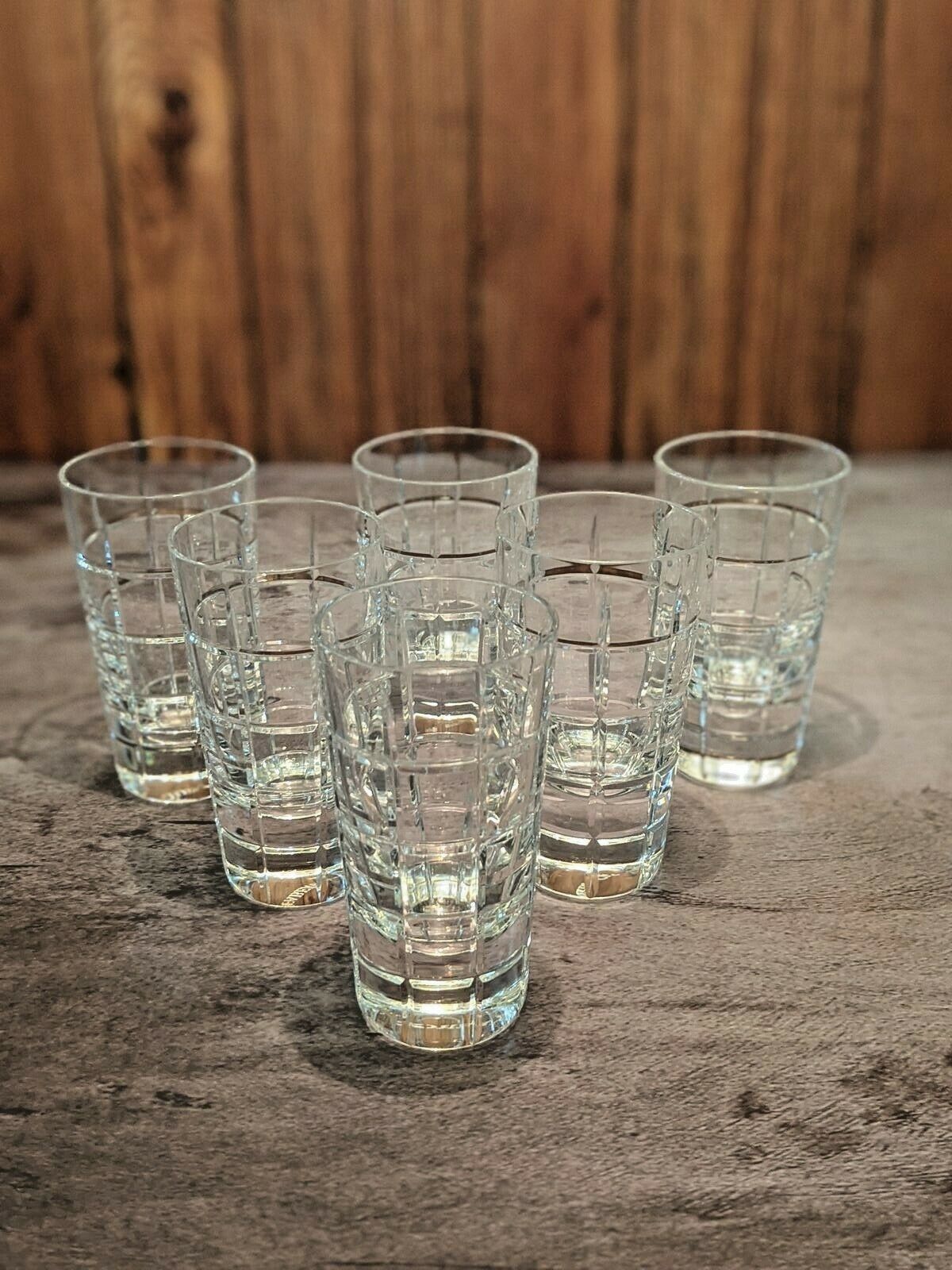 Faberge Metropolitan Crystal Shot Glasses set of 6 NIB