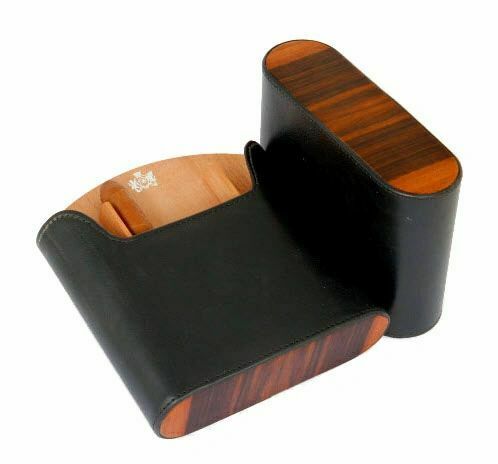 Brizard and Co. - "Show Band" Travel Humidor - Sunrise Black and Macassar Ebony