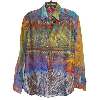 Robert Graham - Colorful Long Sleeve - Men's Medium Button Down Classic Fit